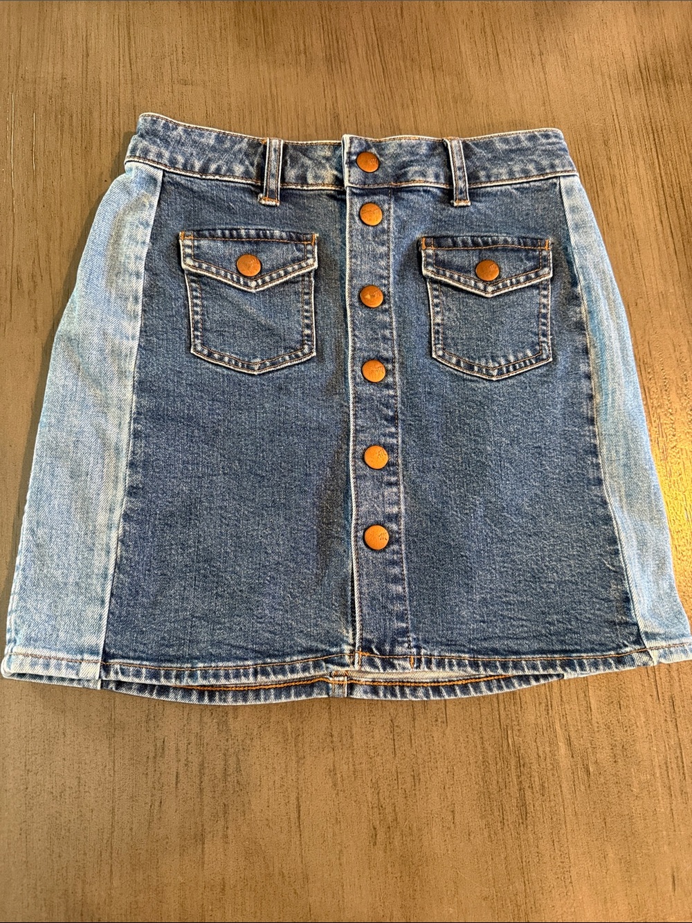 Madewell denim mini skirt
